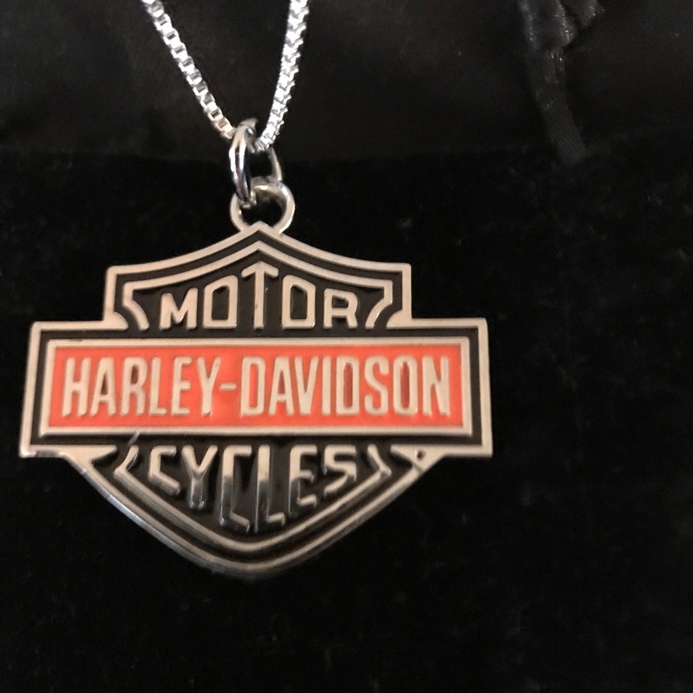 NWOT Harley Davidson B&S Pendant with chain.